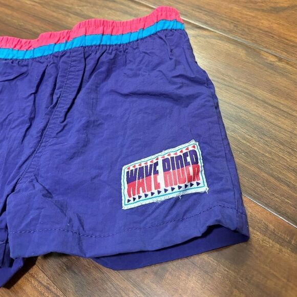 Vintage Purple Board Shorts Swim Trunks Wave Rider - Picture 3 of 4